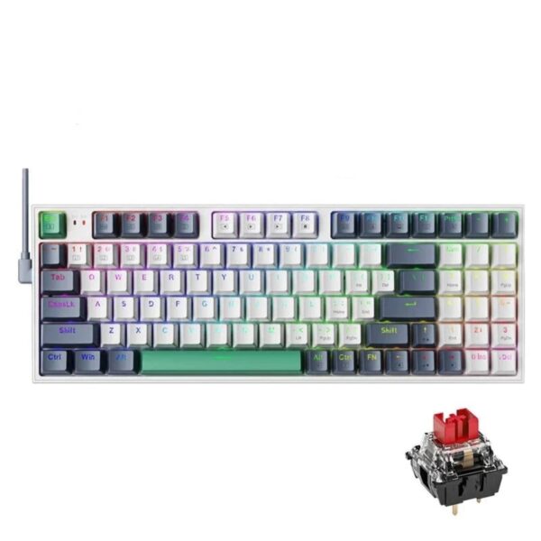 Hot-Swappable Gaming Mechanical Keyboard Wireless 94 Keys